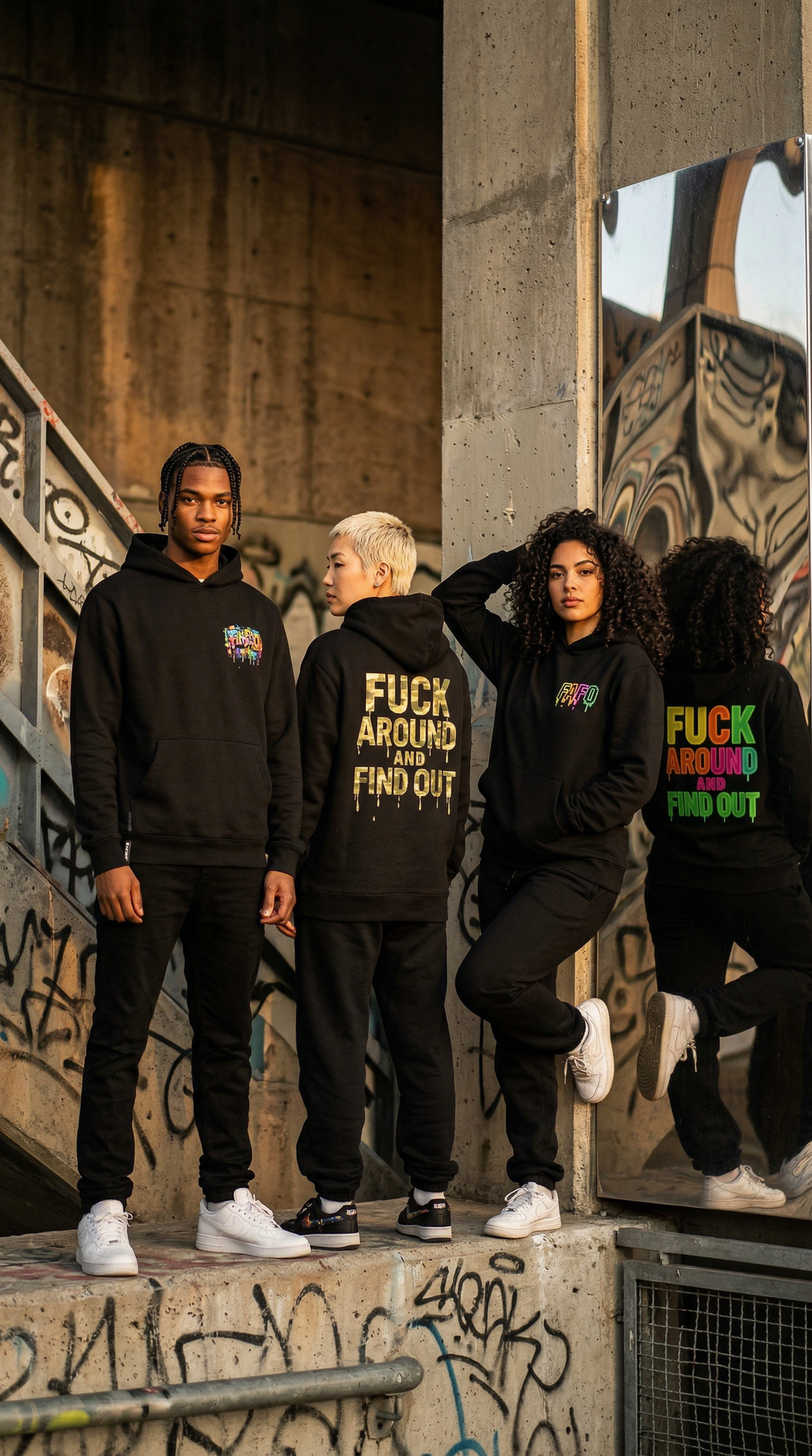 FAFO Neon Drip Hoodie/Tee