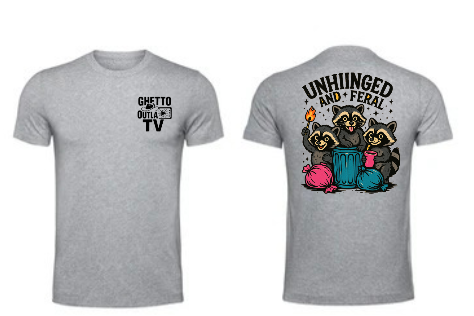 Unhinged & Feral Raccoon Tee