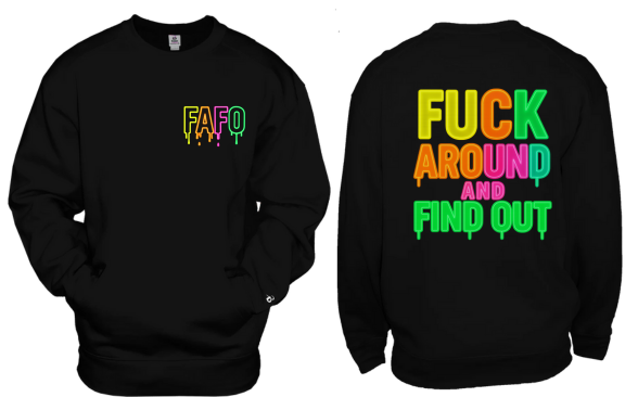 FAFO CREWNECK WITH POCKET