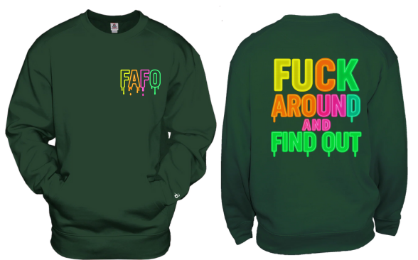 FAFO CREWNECK WITH POCKET