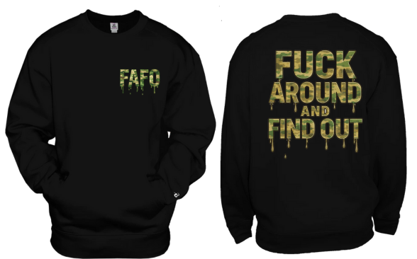 Camo FAFO CREWNECK WITH POCKET