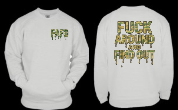 Camo FAFO CREWNECK WITH POCKET