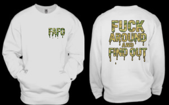 Camo FAFO CREWNECK WITH POCKET